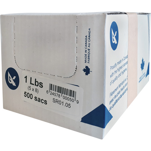 Sacs de la s&eacute;rie SR pour l'emballage alimentaire en vrac, Dessus ouvert, 26" x 12", 0,85 mil Trail Hammer and Bolt