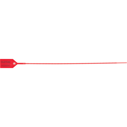 Standard-Duty Security Seal, 15", Plastic, Plastic Seal Trail Hammer and Bolt