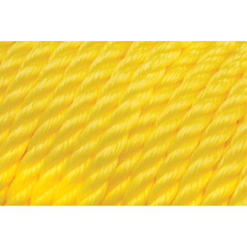 1/2" Braided Yellow Rope, Polypropylene, 335' Trail Hammer and Bolt