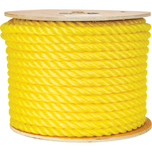 Corde jaune tress&eacute;e 5/8", Polypropyl&egrave;ne, 200' Trail Hammer and Bolt