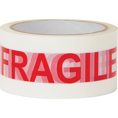 Ruban d'emballage Fragile, Adh&eacute;sif Thermofusible, 2 mils, 48 mm (2") x 100 m (328') Trail Hammer and Bolt