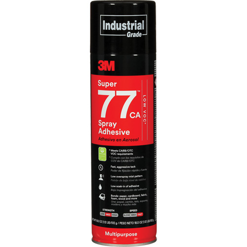 Super 77 Multi-Purpose Spray Adhesive, Aerosol Can Trail Hammer and Bolt