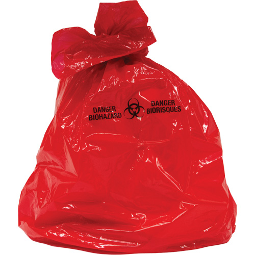 Waste Bags, Bio-Hazard, 50" L x 37" W, 2 mils Trail Hammer and Bolt