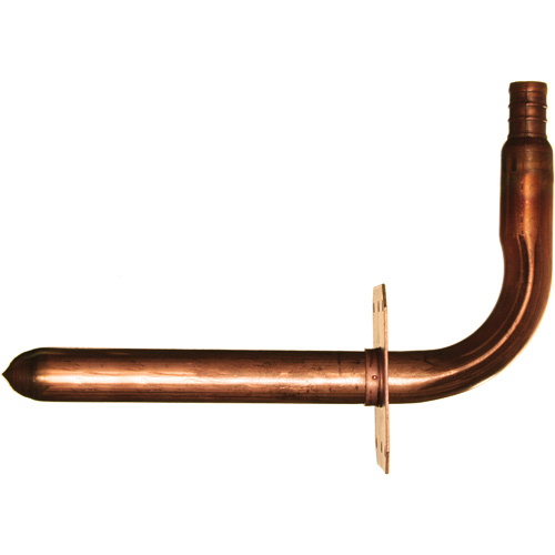 Coude &agrave; embout &agrave; collet avec support, Cuivre, 1/2" x 3-1/2" x 6" Trail Hammer and Bolt