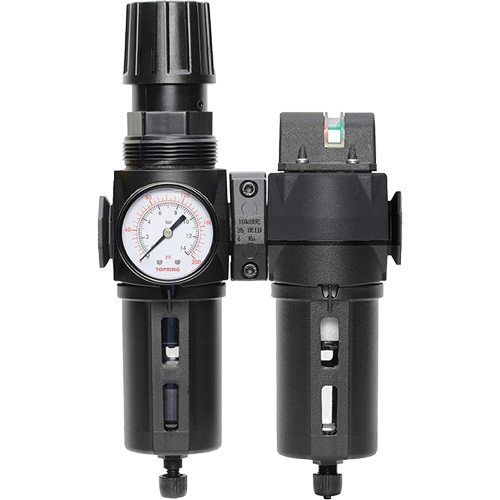 Manual Drain Filter, Regulator & Coalescing Filter with Standard Bowl Modulair 300, 1/4" NPT, 150 PSI, 5.1 fl. oz. Capacity Trail Hammer and Bolt
