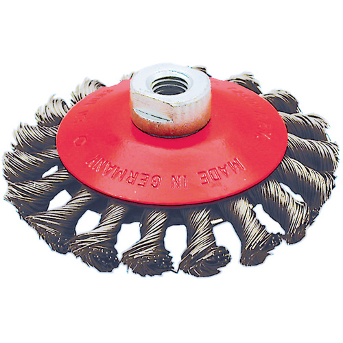 BK4520T Roue conique torsad&eacute;e &agrave; nuds, Dia. 4-1/2", Fils 0,02", Arbre 5/8"-11 Trail Hammer and Bolt