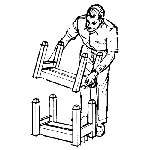 Supports empilables mobiles, 12" la x 16" p, Capacit&eacute; de 2500 lb Trail Hammer and Bolt