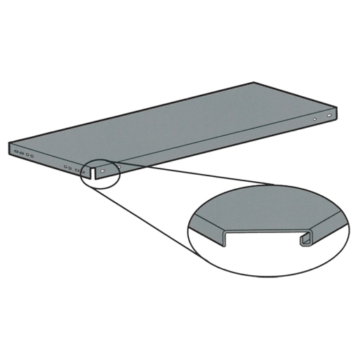 &eacute;tag&egrave;res &agrave; corni&egrave;res perfor&eacute;es - Tablettes, Acier galvanis&eacute;, 48" la x 24" p Trail Hammer and Bolt