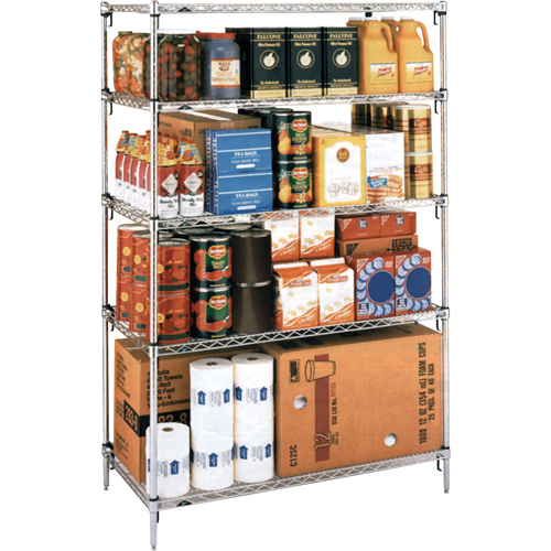 &eacute;tag&egrave;res super ajustables Super Erecta, Ensemble de Ajout, 5 Tablettes, 36" la x 86-5/8" h x 24" p Trail Hammer and Bolt