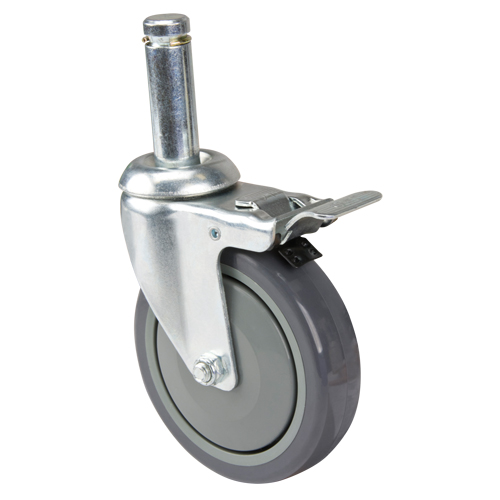 Caster for Chromate Wire Shelving Trail Hammer and Bolt