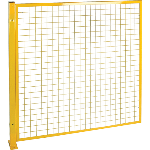 Protecteur de p&eacute;rim&egrave;tre de style treillis, 4' h x 4' la, Jaune Trail Hammer and Bolt