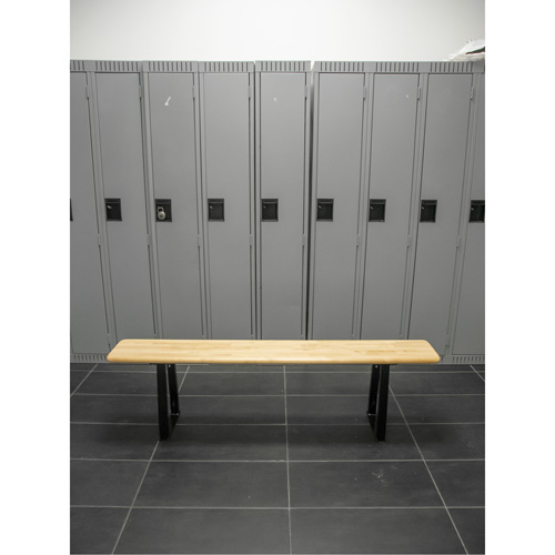 Banc pour vestiaire, Bois, 48" lo x 9-1/2" la x 16-1/2" h Trail Hammer and Bolt