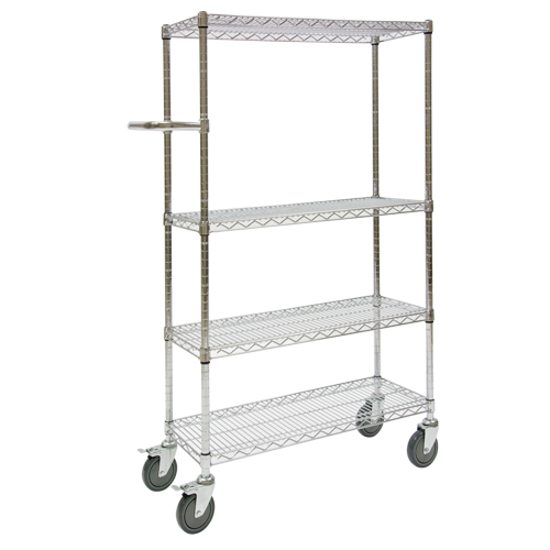 Chariots &agrave; pousser, Chrom&eacute;, 30" x 60" x 14", Capacit&eacute; 800 lb Trail Hammer and Bolt