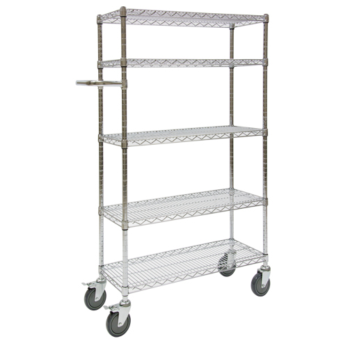Chariots &agrave; pousser, Chrom&eacute;, 30' x 60" x 14", Capacit&eacute; 800 lb Trail Hammer and Bolt