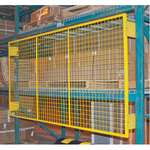 Pallet Back Rack Guards, 108" W x 48" H, 6" Brackets Trail Hammer and Bolt