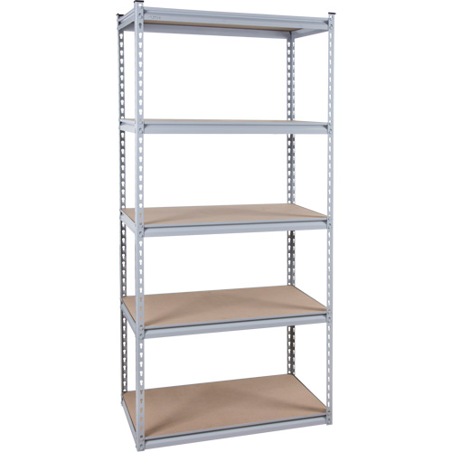 Heavy-Duty Shelving, Steel, Boltless, 1200 lbs. Capacity, 36" W x 72" H x 18" D Trail Hammer and Bolt