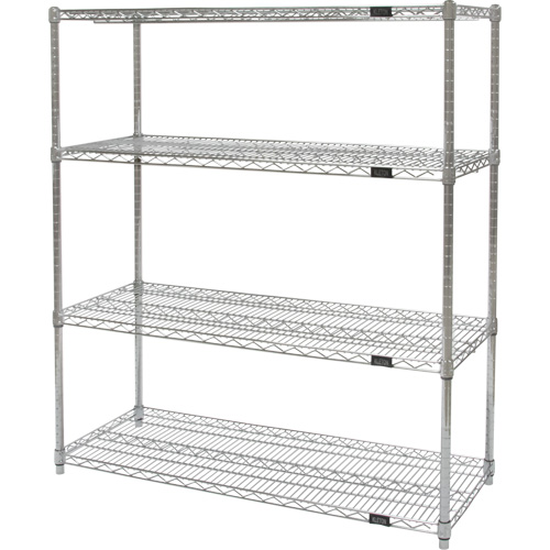 &eacute;tag&egrave;res robustes en treillis chromat&eacute;, Tiers 4, 30" la x 54" h x 14" p Trail Hammer and Bolt