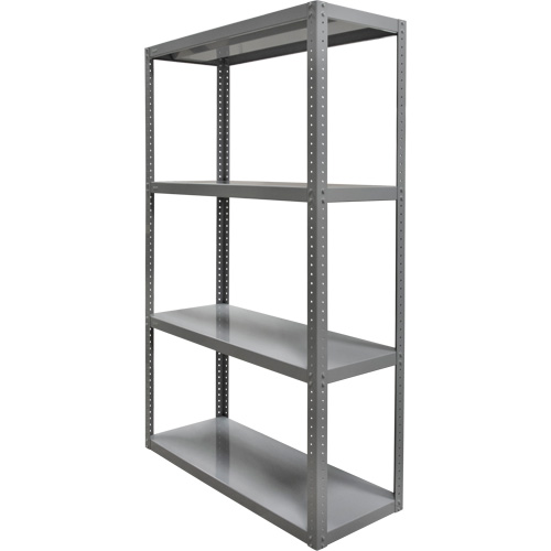 Heavy-Duty Shelving, Steel, Bolted, 3000 lbs. Capacity, 36" W x 72" H x 18" D Trail Hammer and Bolt