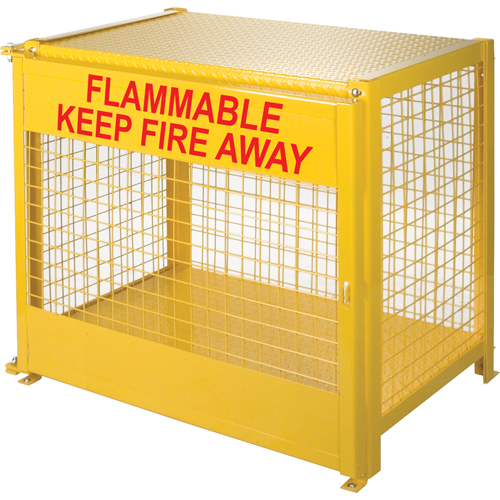 Armoires pour cylindres &agrave; gaz, nbre de bouteilles: 6, 44" , 30" , 37" , Jaune Trail Hammer and Bolt