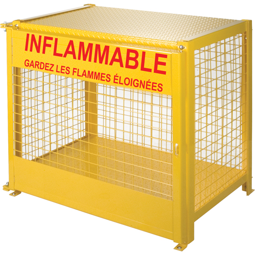Armoires pour cylindres &agrave; gaz, nbre de bouteilles: 6, 44" , 30" , 37" , Jaune Trail Hammer and Bolt