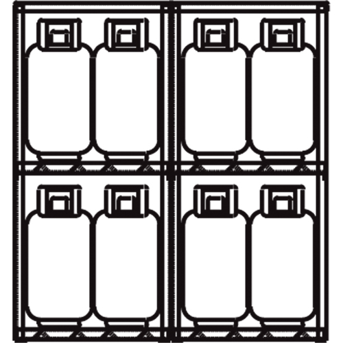 Armoires en aluminium pour bouteilles GPL, nbre de bouteilles: 16, 60" , 32" , 65" , Argent Trail Hammer and Bolt