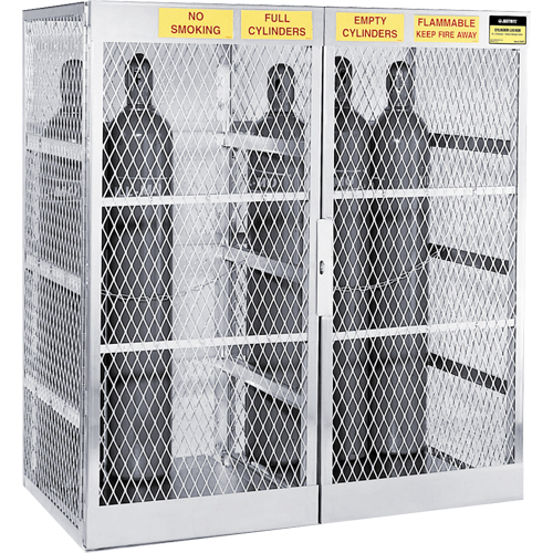 Armoires en aluminium pour bouteilles GPL, nbre de bouteilles: 20, 60" , 32" , 65" , Argent Trail Hammer and Bolt