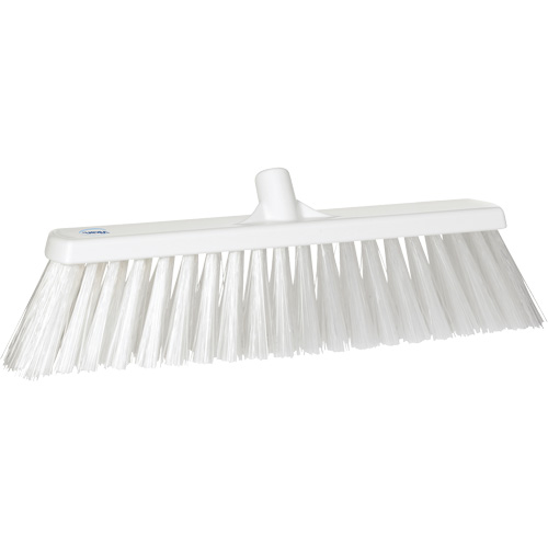 Large Particle Push Broom Head, 2-1/2", Polyester, White Trail Hammer and Bolt
