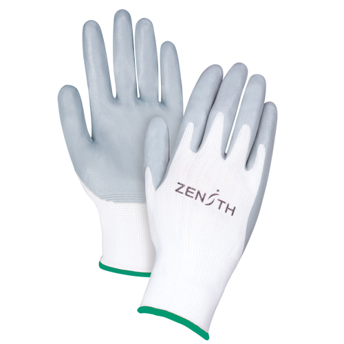 Lightweight Breathable Coated Gloves, 8/Medium, Foam Nitrile Coating, 13 Gauge, Polyester Shell Trail Hammer and Bolt