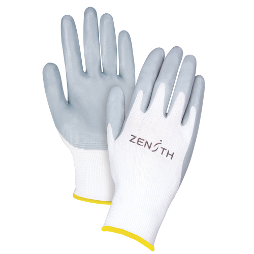 Gants l&eacute;gers enduits et respirants, 11/2T-Grand, R&ecirc;vetement Mousse de nitrile, Calibre 13, Enveloppe en Polyester Trail Hammer and Bolt