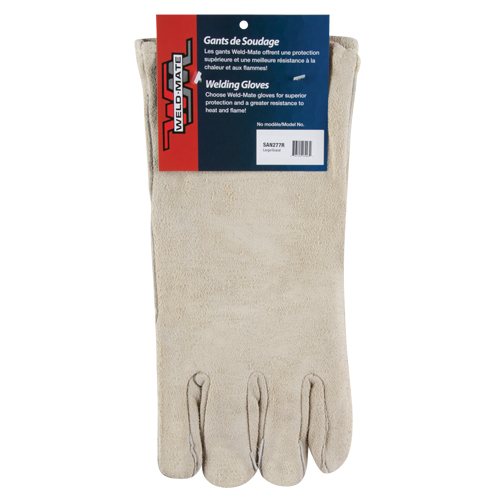 Premium Welder's Gloves, Split Cowhide, Size Large Trail Hammer and Bolt
