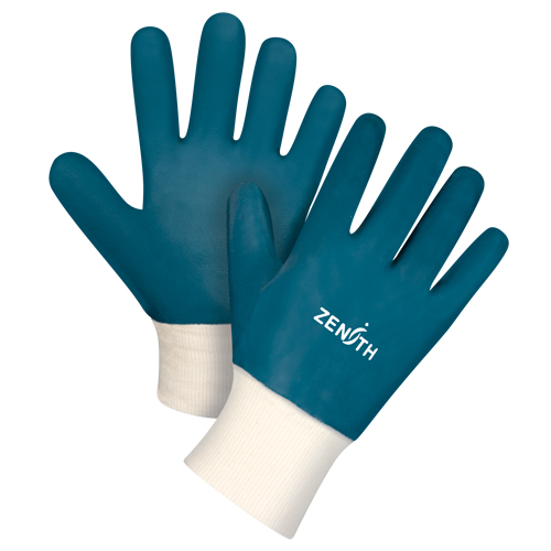 Gants &agrave; poignet en tricot de poids lourd, 9/Grand, R&ecirc;vetement Nitrile, Enveloppe en Coton Trail Hammer and Bolt