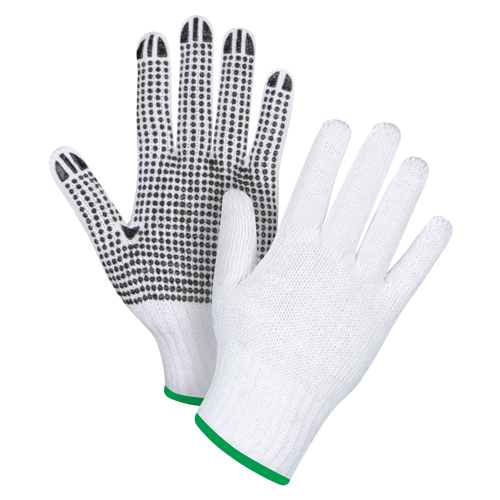 Dotted String Knit Gloves, Poly/Cotton, Single Sided, 7 Gauge, Medium Trail Hammer and Bolt