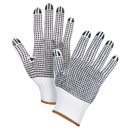 Gants tricot&eacute;s deux c&ocirc;t&eacute;s &agrave; pois, Poly/coton, Deux c&ocirc;t&eacute;s, Calibre 7, Grand Trail Hammer and Bolt