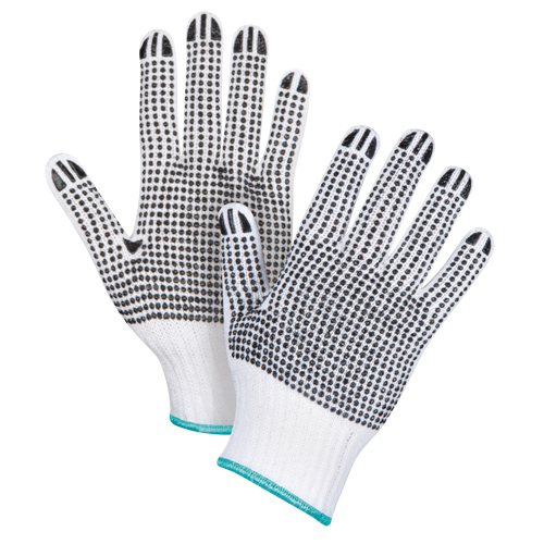 Double-Sided Dotted String Knit Gloves, Poly/Cotton, Double Sided, 7 Gauge, X-Large Trail Hammer and Bolt
