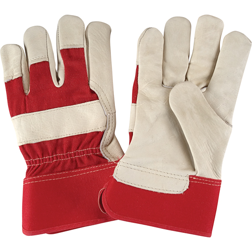 Premium Dry-Palm Fitters Gloves, Large, Grain Cowhide Palm, Cotton Inner Lining Trail Hammer and Bolt