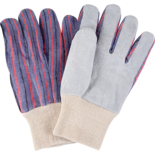 Gants de travail d'usage standard, Grand, Paume en Cuir de vache refendu Trail Hammer and Bolt