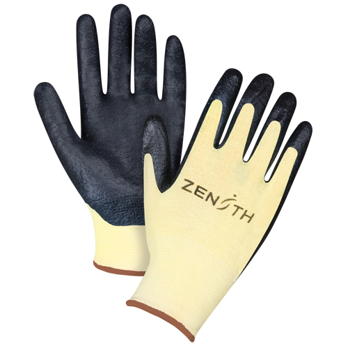 Gants r&eacute;sistants &agrave; la coupe avec prise sup&eacute;rieure, Taille Grand/9, Calibre 13, Rev&ecirc;tement Mousse de nitrile, Enveloppe en Aramide, ANSI/ISEA 105 niveau 3/EN 388 niveau 5 Trail Hammer and Bolt