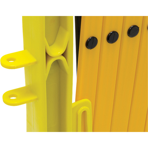 Xpandit Barricade, 36" H x 11.5' L, Black/Yellow Trail Hammer and Bolt