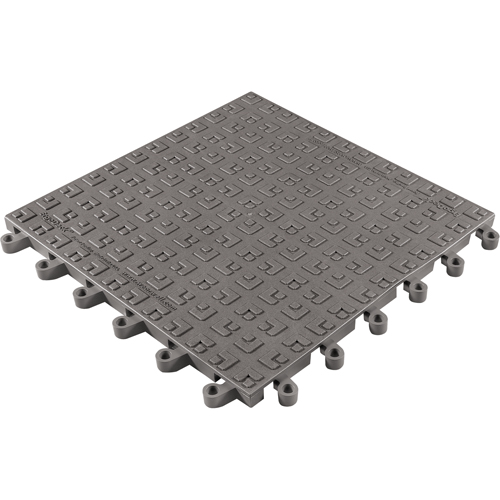 ErgoDeck&reg; Soft No. 566 Matting, PVC, 1-1/2' W x 1-1/2' L, 7/8" Thick, Charcoal Trail Hammer and Bolt