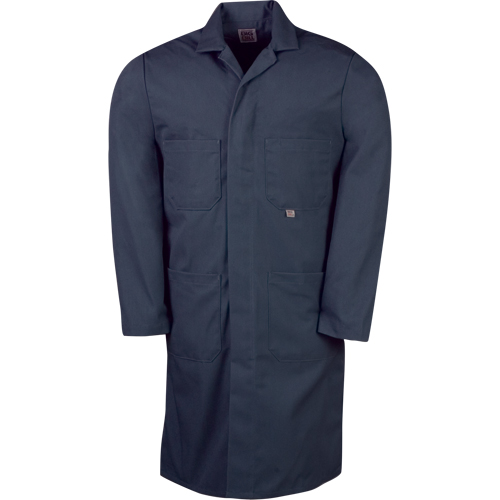 Lab Coats, Poly-Cotton, 40, Navy Blue Trail Hammer and Bolt
