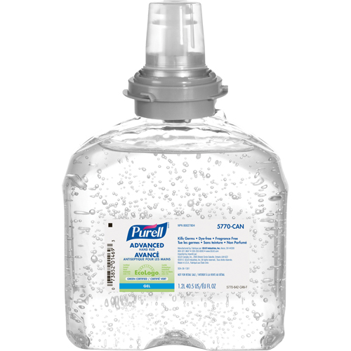 D&eacute;sinfectant pour les mains avanc&eacute; TFX, 1200 ml, Cartouche de recharge, 70 % alcool Trail Hammer and Bolt