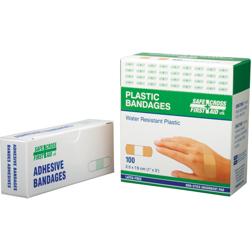 Bandages, Rectangular/Square, 3", Plastic, Sterile Trail Hammer and Bolt