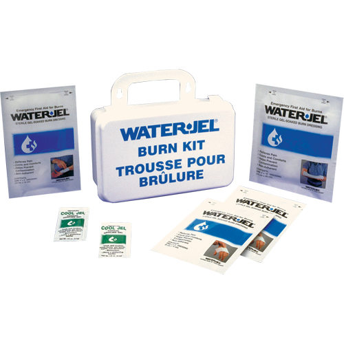Trousses d'urgence pour brûlures Water Jel, Boîte en plastique de 10 unit&eacute;s, Classe 2 Trail Hammer and Bolt