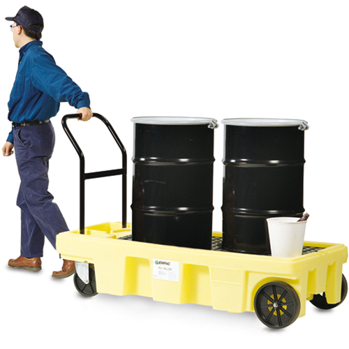 Chariots Poly-Spillcart, 66,5" lo x 29" la x 43,9" h, Cap. de d&eacute;versement 57 gal. US Trail Hammer and Bolt