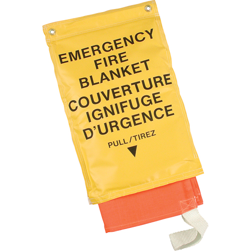 Emergency Fire Blankets, Fibreglass, 72"L x 72"W Trail Hammer and Bolt