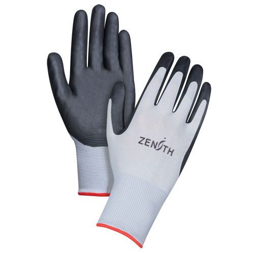 Lightweight Breathable Coated Gloves, 7/Small, Foam Nitrile Coating, 13 Gauge, Polyester Shell Trail Hammer and Bolt