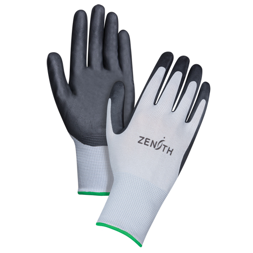 Lightweight Breathable Coated Gloves, 8/Medium, Foam Nitrile Coating, 13 Gauge, Polyester Shell Trail Hammer and Bolt