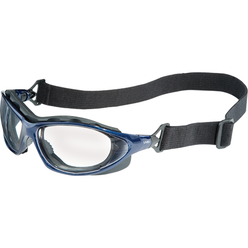 Uvex HydroShield&reg; Seismic&reg; Safety Goggles, Clear Lens, Anti-Fog/Anti-Scratch, Closed Vent Trail Hammer and Bolt
