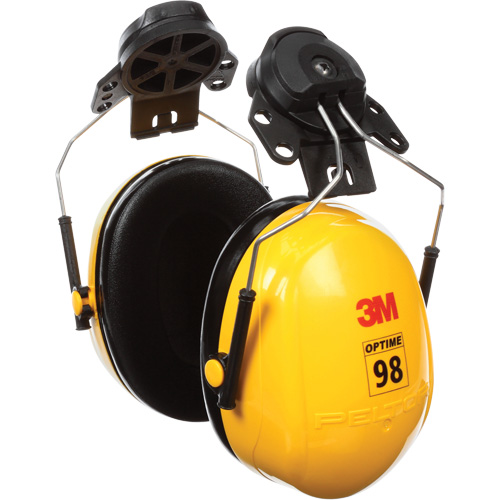Peltor Optime 98 Series Earmuffs, Cap Mount, 23 NRR dB Trail Hammer and Bolt