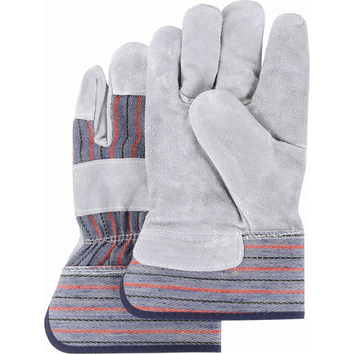 Gants d'ajusteur de premi&egrave;re qualit&eacute; &agrave; dos refendu, Moyen, Paume en Cuir de vache refendu, Doublure en Coton Trail Hammer and Bolt